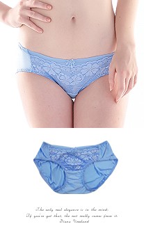 (絕版品)浪漫美姬 氣質低腰三角褲 M-XL Anymore - 藍色