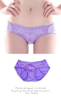 (絕版品)浪漫美姬 氣質低腰三角褲 M-XL Anymore - 紫色