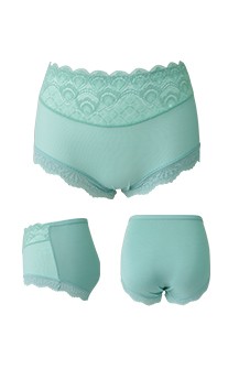 (絕版品)孔雀眼貴族蕾絲內褲 FREE myBRA - 綠色
