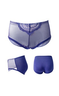 (絕版品)蝶戀優雅網紗內褲 FREE myBRA - 藍色