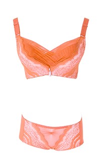 (絕版品)花瓣宮殿 渾圓手感內衣褲 A-B myBRA - 橘色