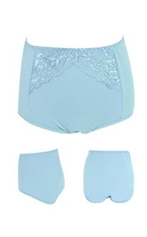 (絕版品)輕盈感受 莫代爾透氣高腰包覆內褲 FREE myBRA - 藍色